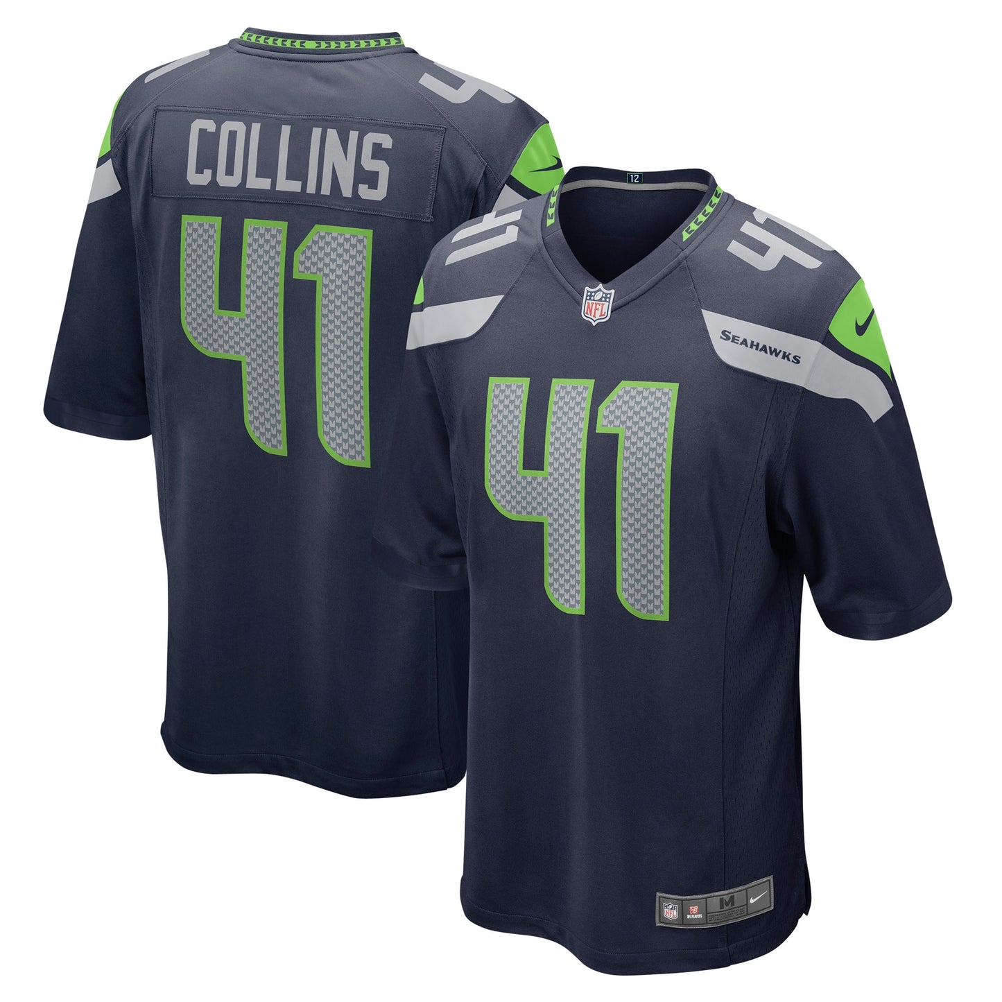 Alex Collins Seattle Seahawks Nike Game Jersey - College Navy