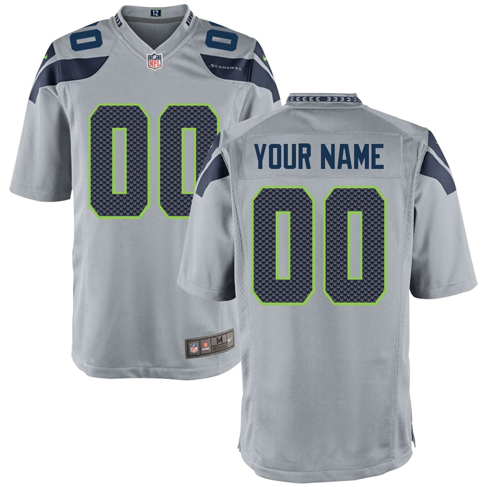Seattle Seahawks Nike Youth Game Custom Jersey - Gray