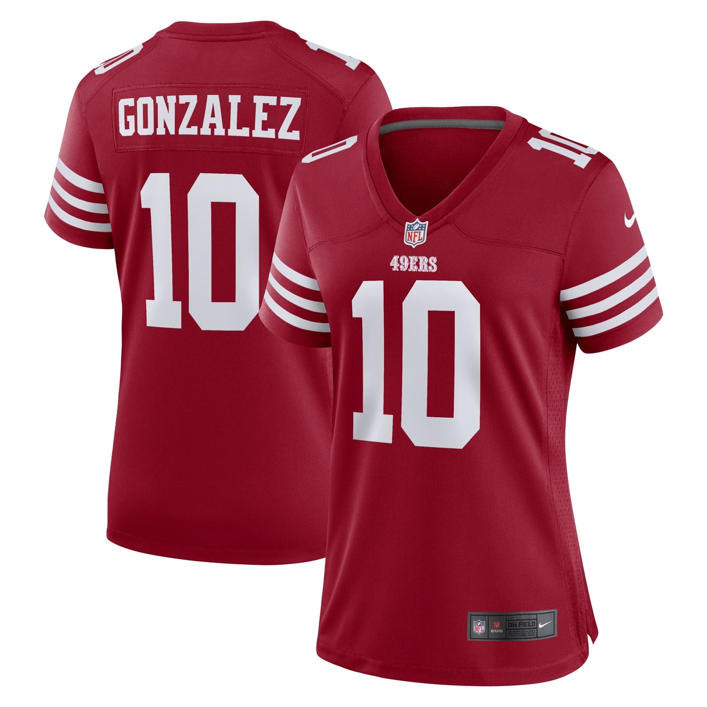 Women's Nike Zane Gonzalez Scarlet San Francisco 49ers Game Jersey