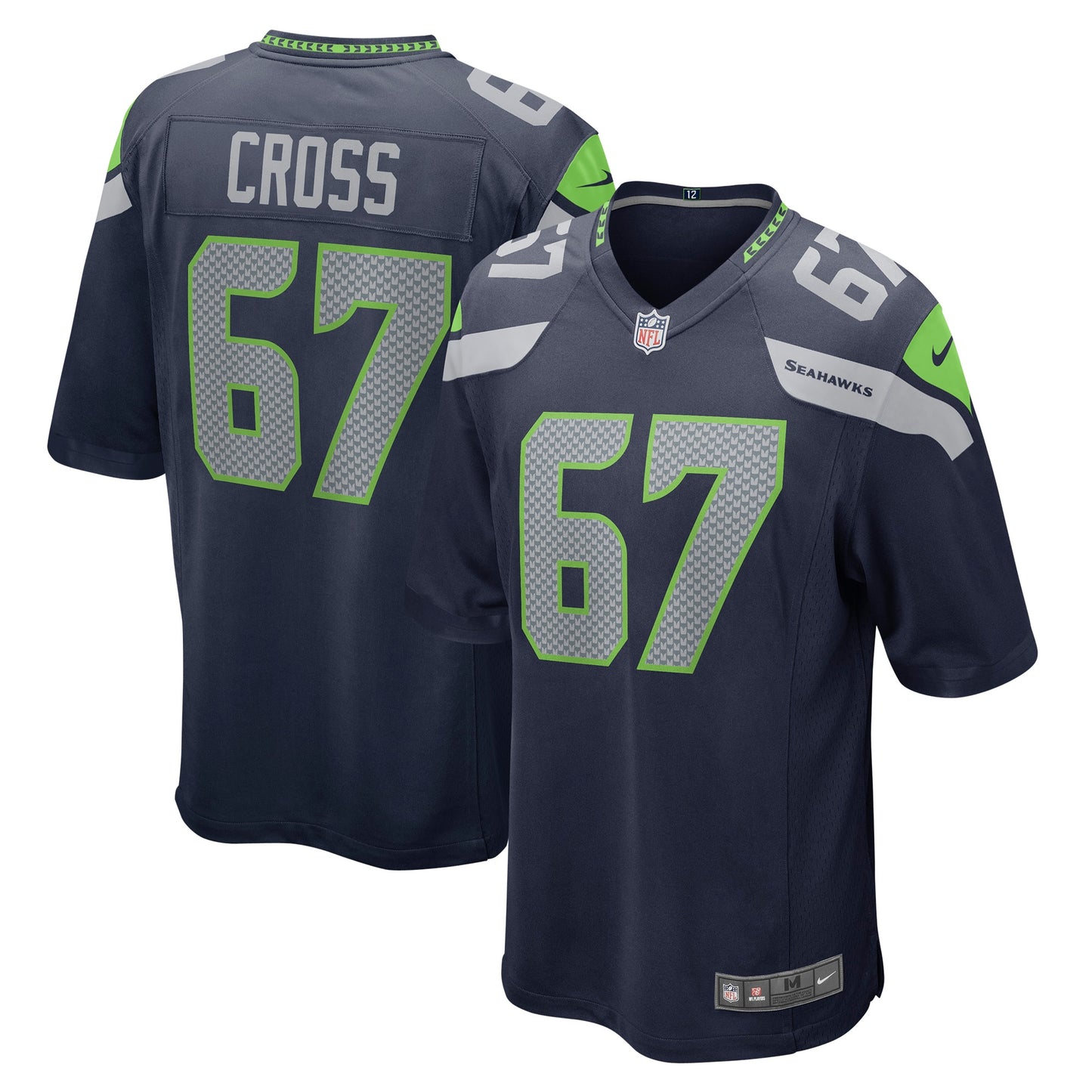 Charles Cross Seattle Seahawks Nike Player Game Jersey - Navy