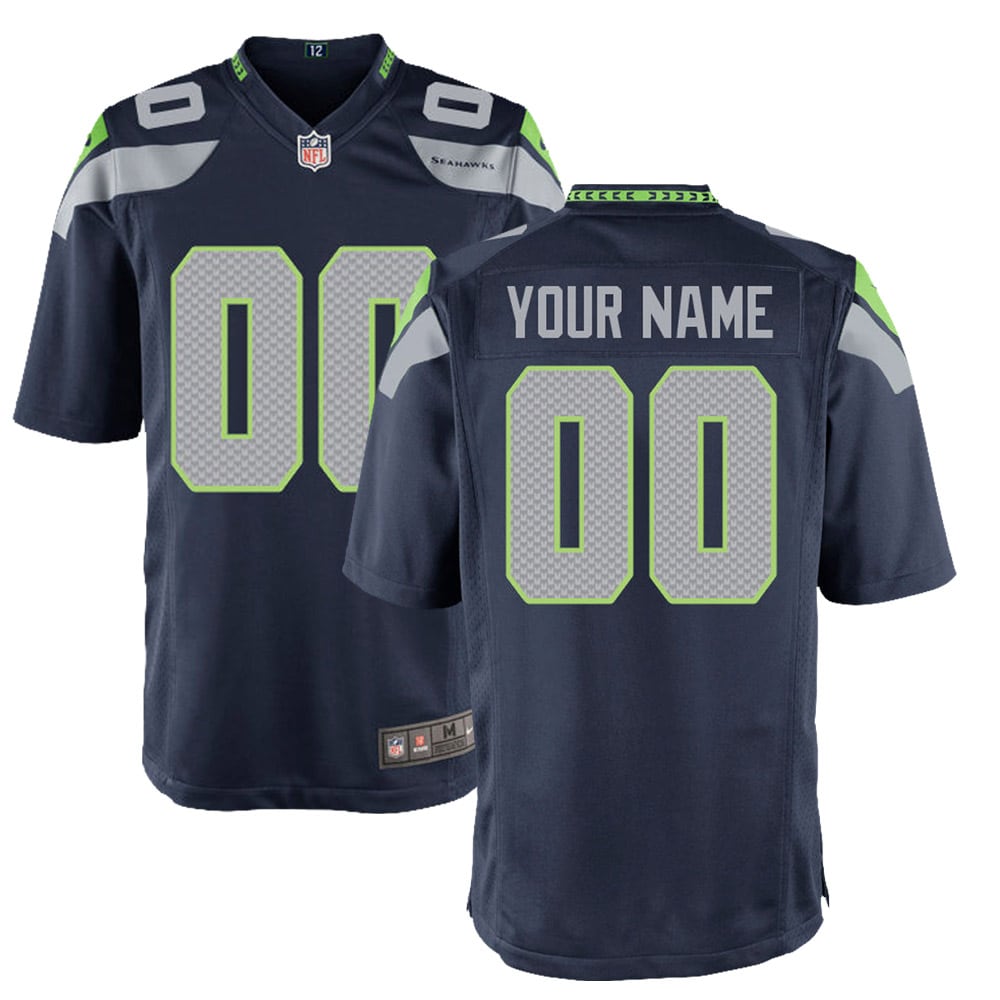 Seattle Seahawks Nike Youth Custom Game Jersey - College Navy