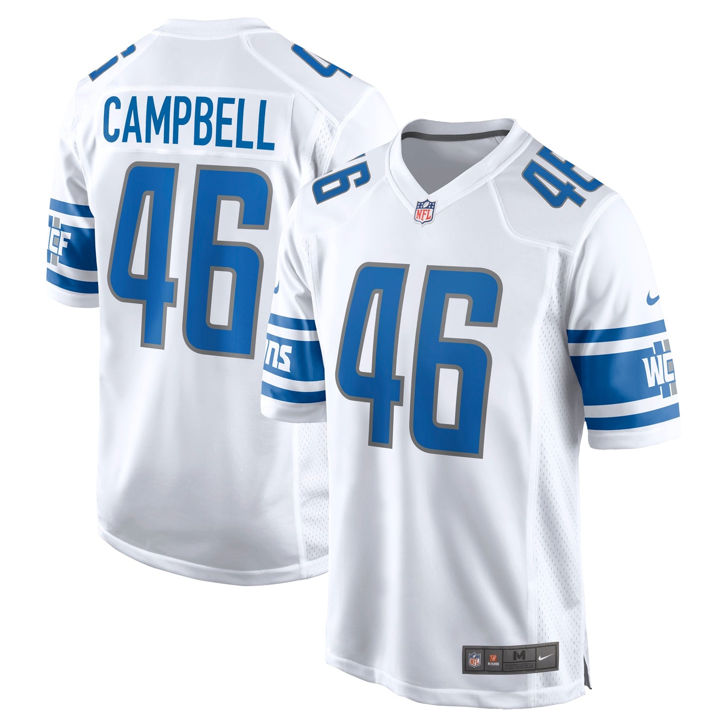 Jack Campbell Detroit Lions Nike Away Game Jersey - White