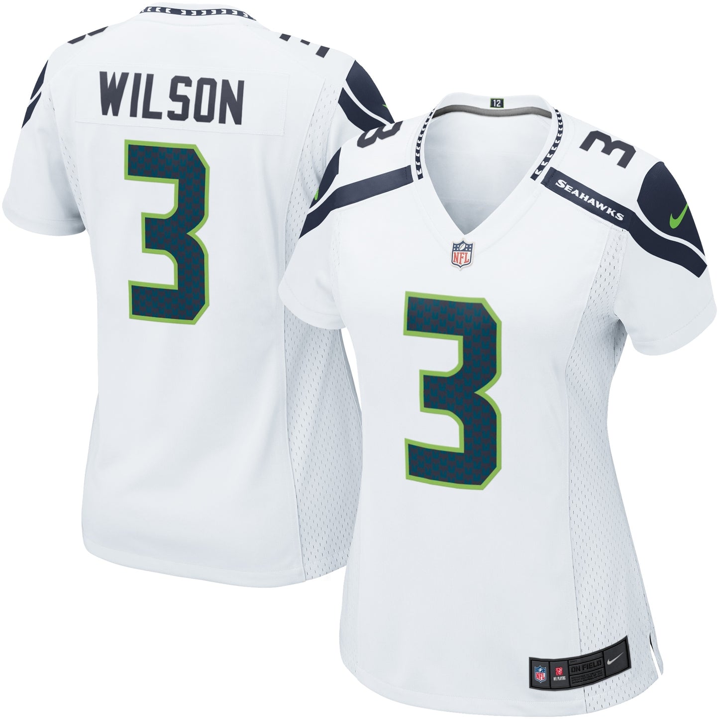 Russell Wilson Seattle Seahawks Nike Women's Game Jersey - White