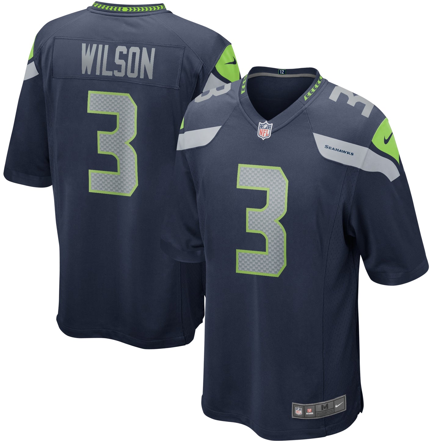 Russell Wilson Seattle Seahawks Nike Game Player Jersey - College Navy