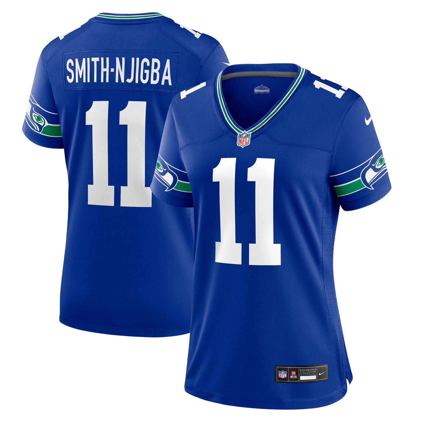 Jaxon Smith-Njigba Seattle Seahawks Nike Women's Throwback Player Game Jersey - Royal