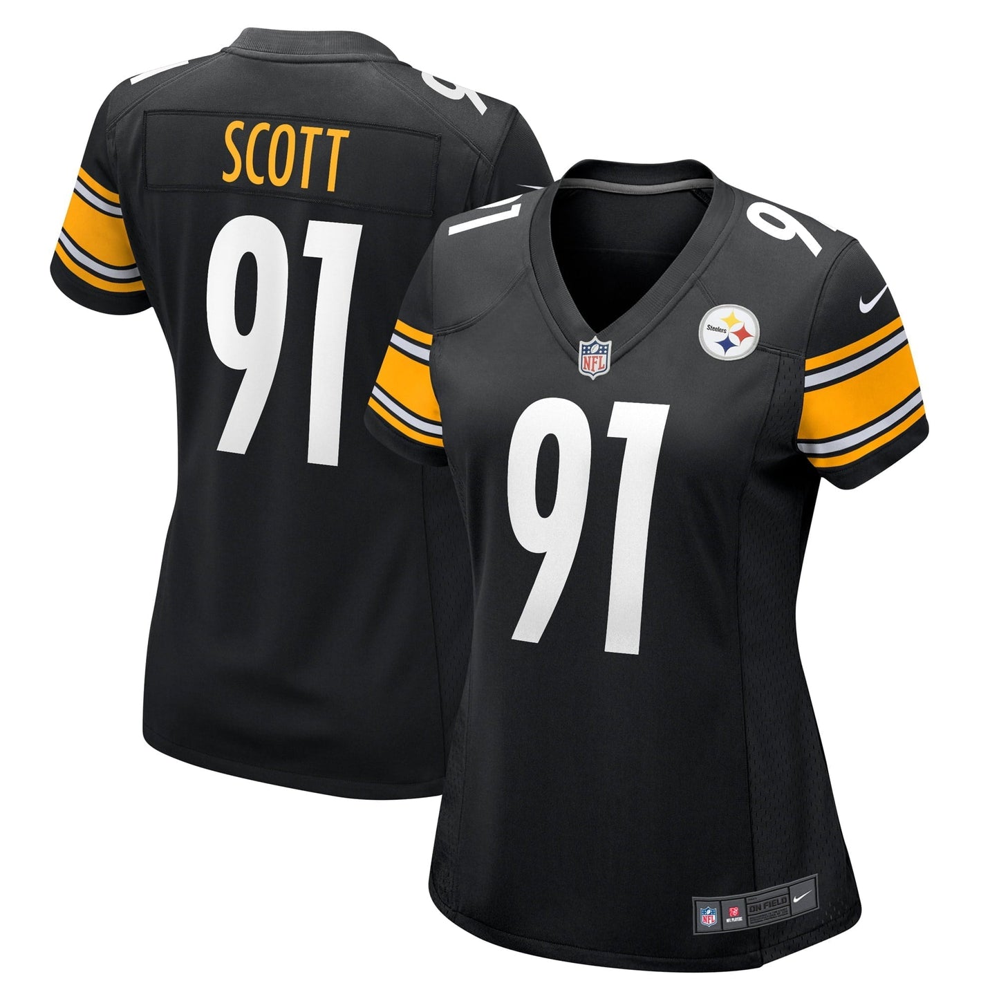 Women's Nike Delontae Scott Black Pittsburgh Steelers Game Player Jersey