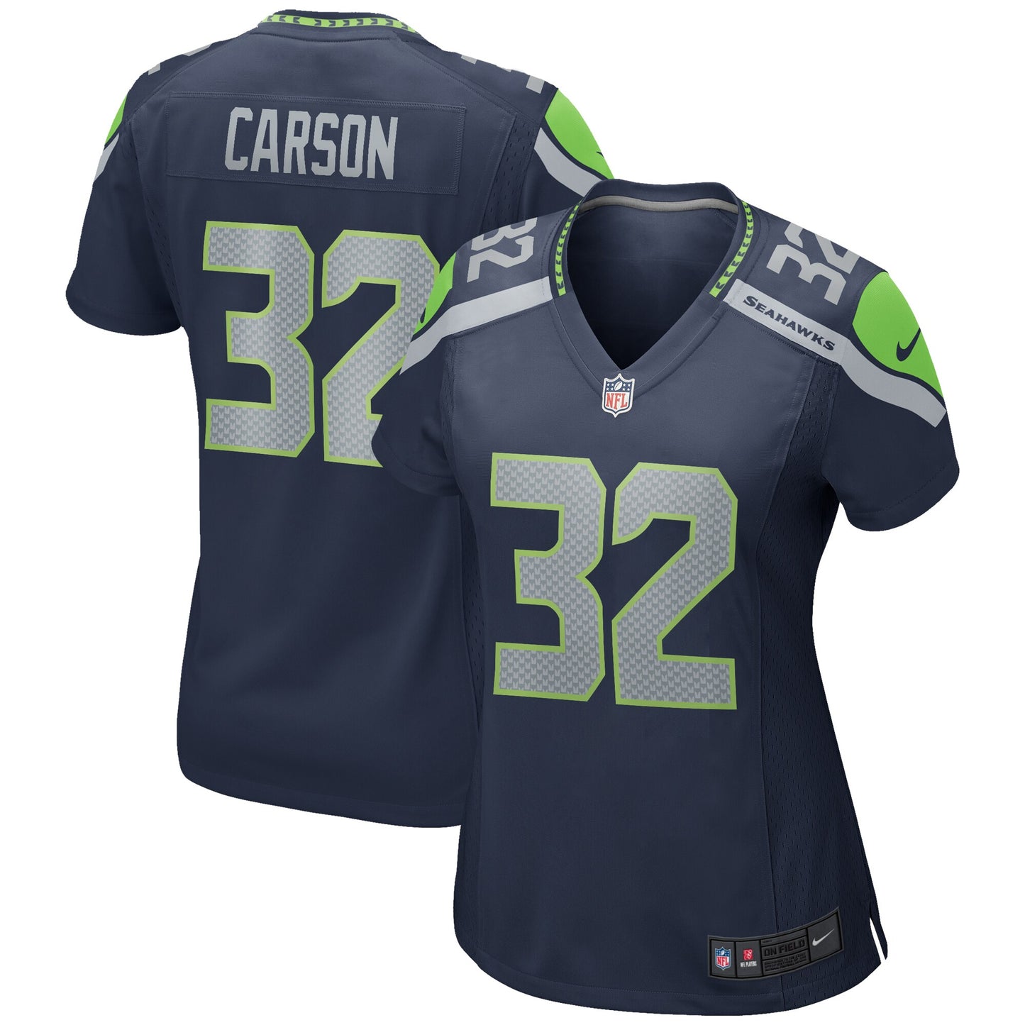Chris Carson Seattle Seahawks Nike Women's Game Jersey - College Navy