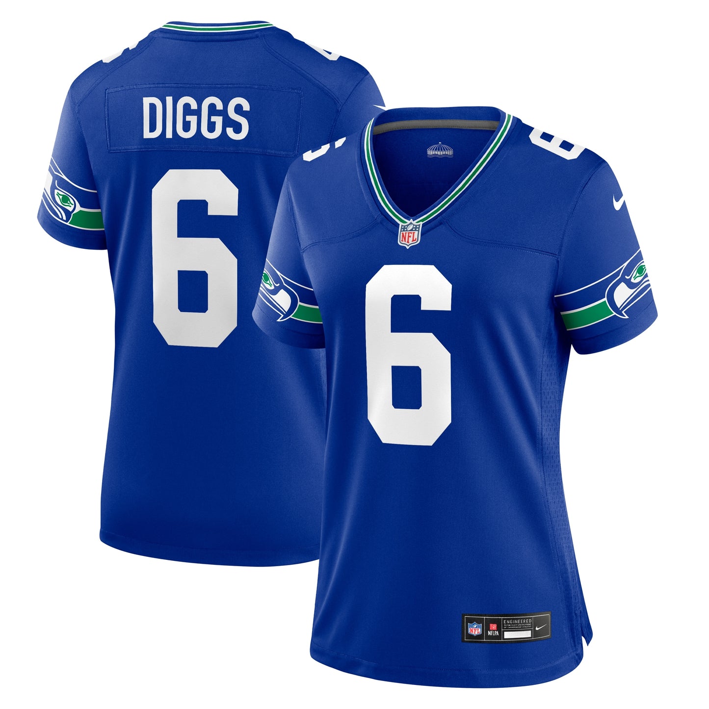 Quandre Diggs Seattle Seahawks Nike Women's Throwback Player Game Jersey - Royal