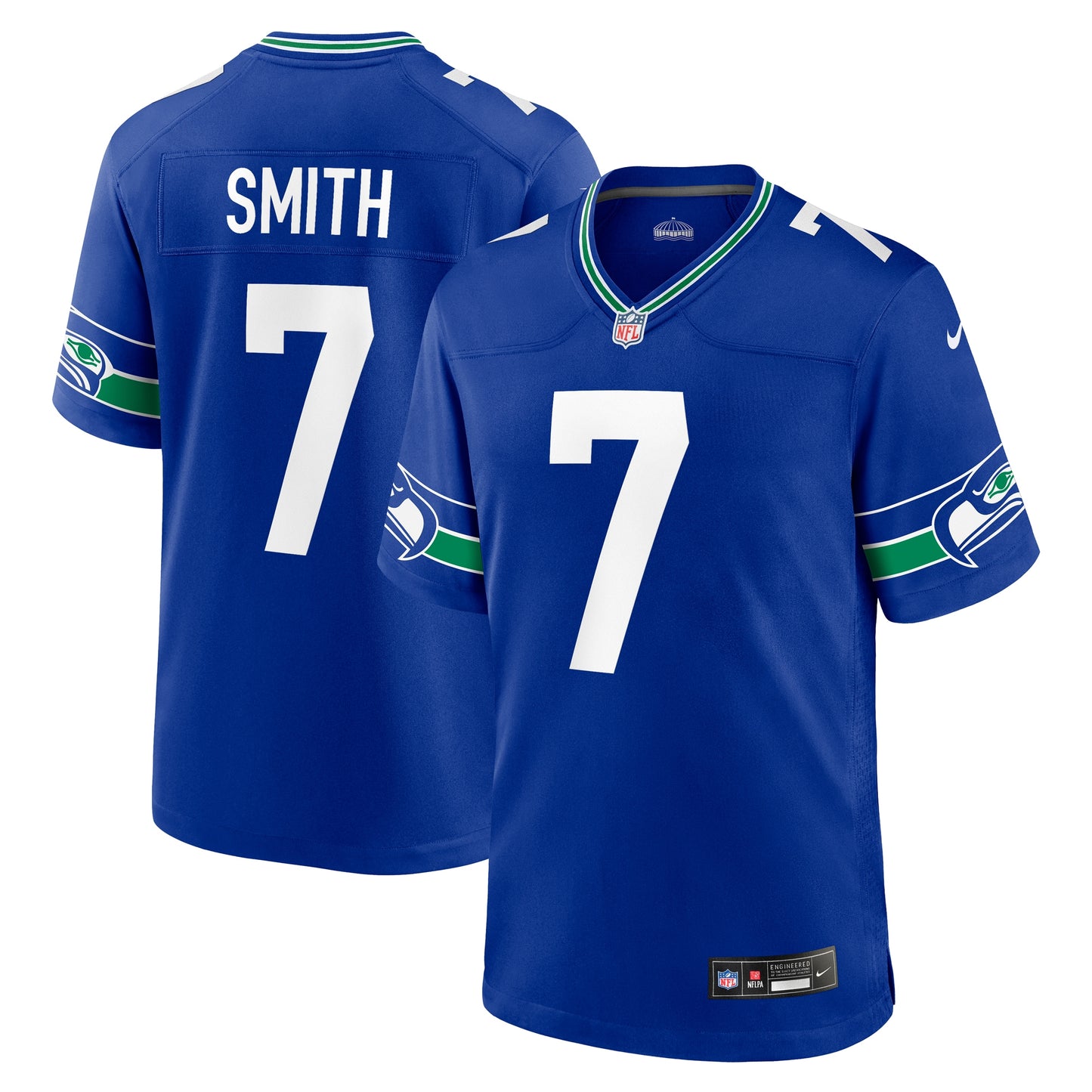 Geno Smith Seattle Seahawks Nike Throwback Player Game Jersey - Royal
