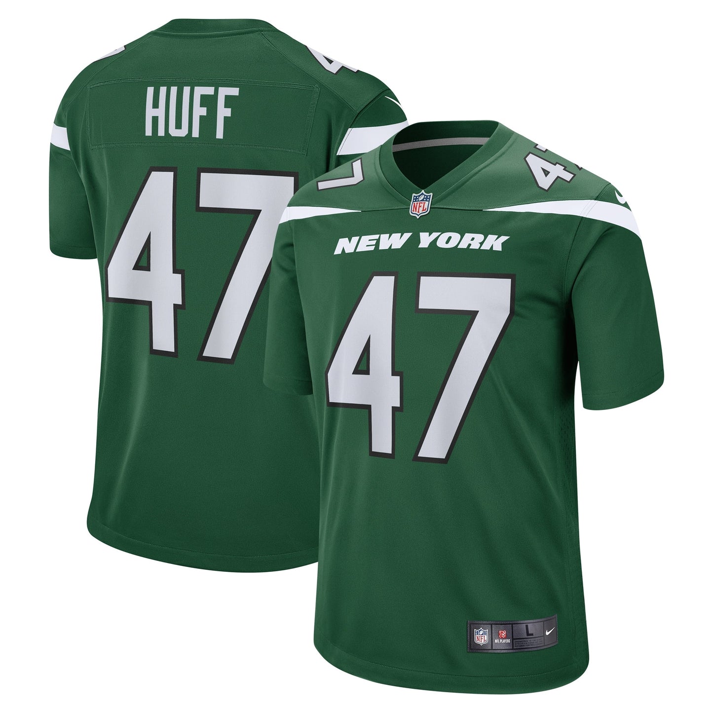 Men's Nike Bryce Huff Gotham Green New York Jets Game Jersey
