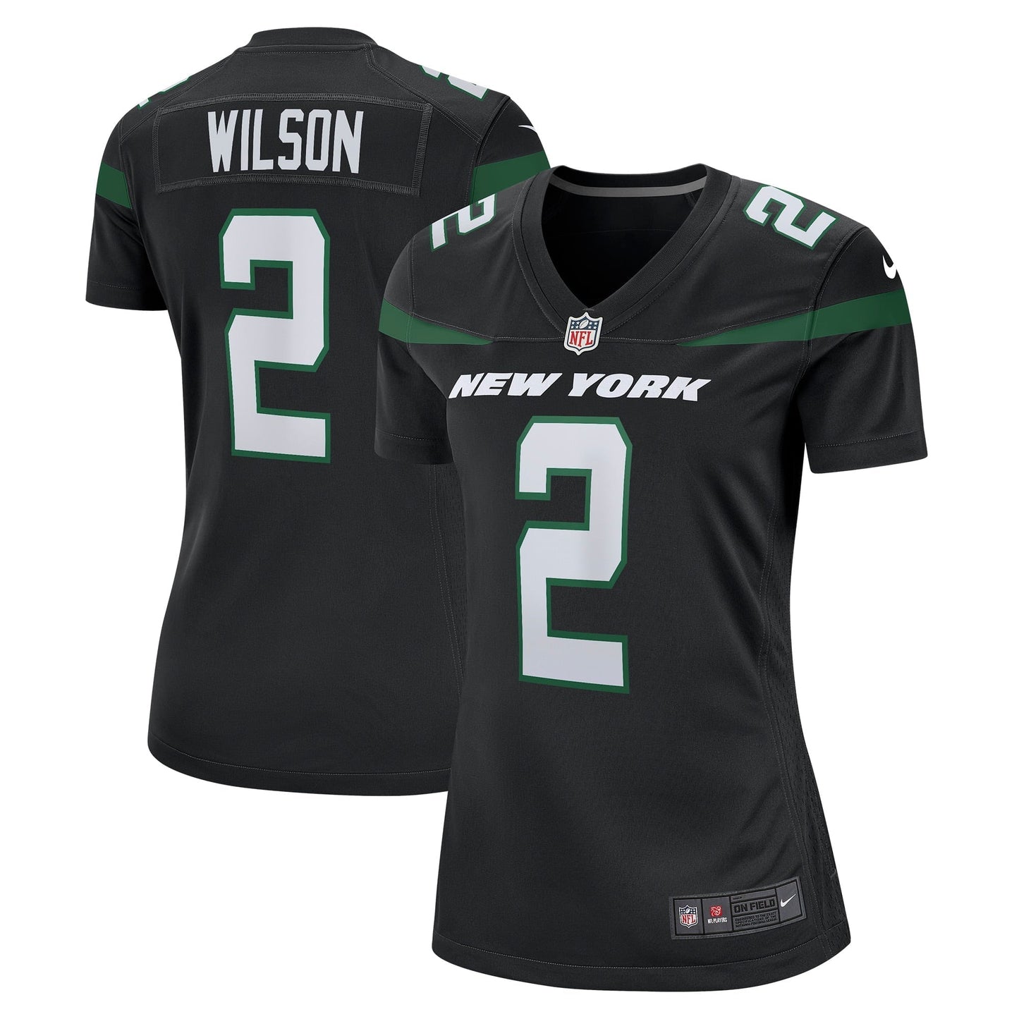 Women's Nike Zach Wilson Stealth Black New York Jets Game Jersey
