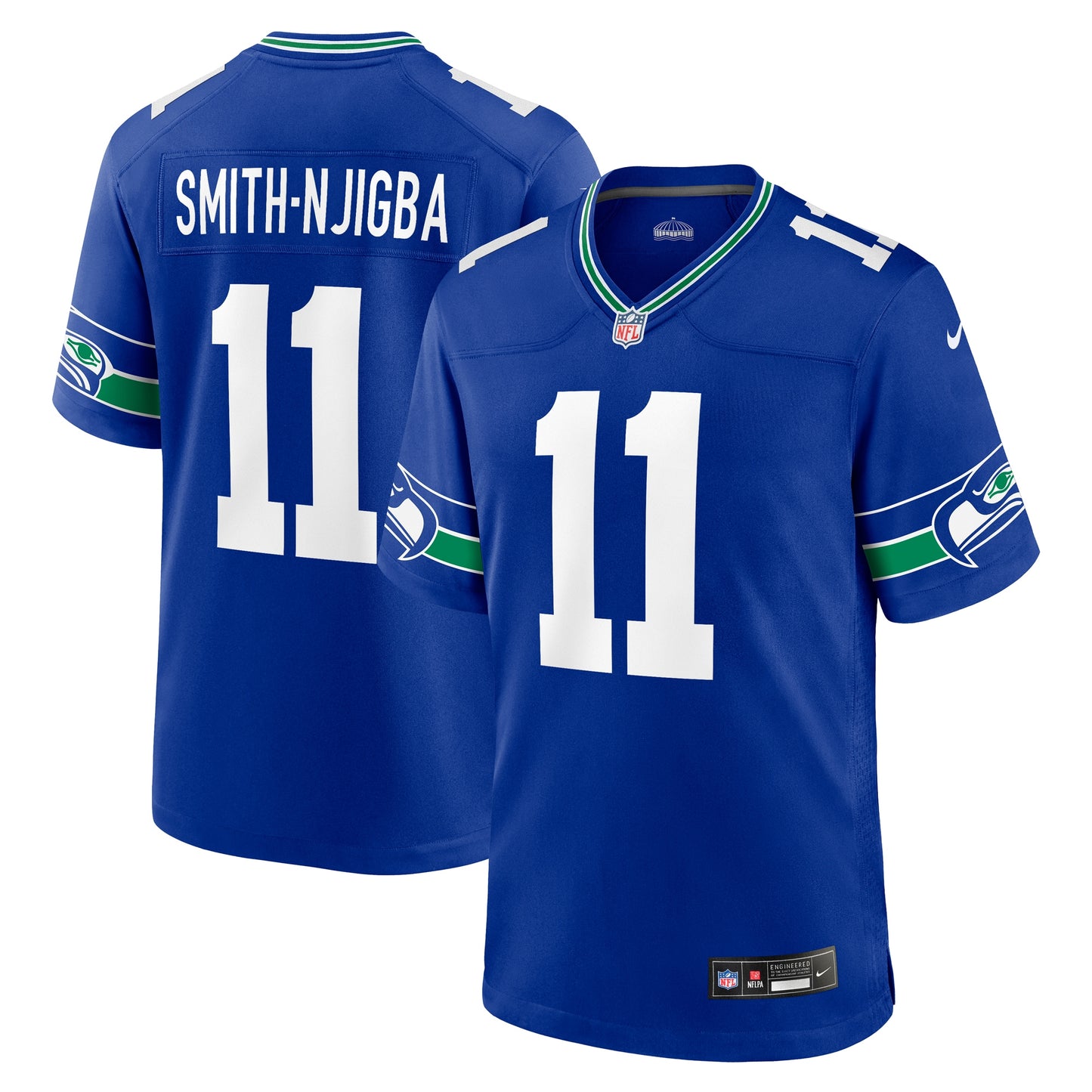 Jaxon Smith-Njigba Seattle Seahawks Nike Throwback Player Game Jersey - Royal