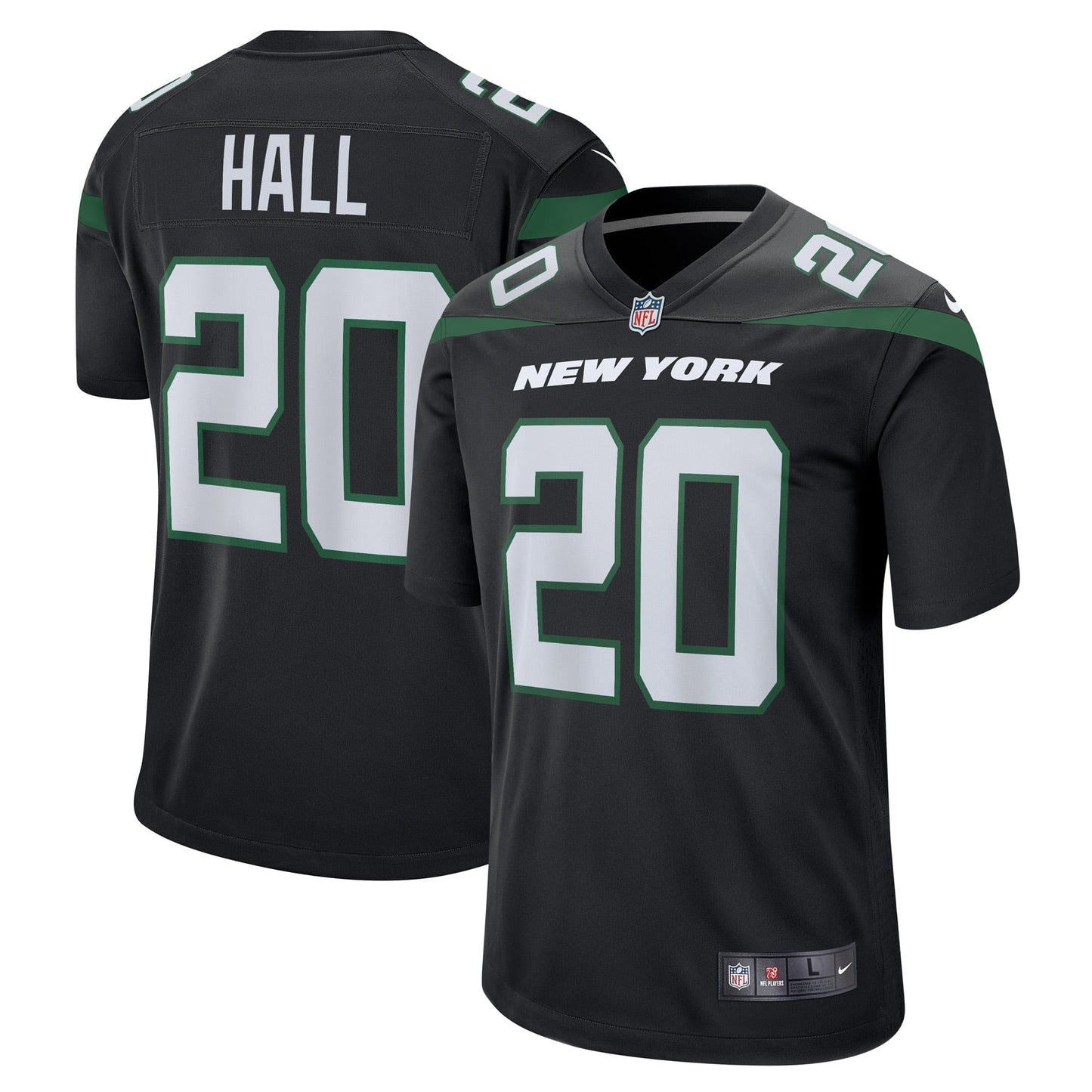 Men's Nike Breece Hall Stealth Black New York Jets Alternate Game Player Jersey