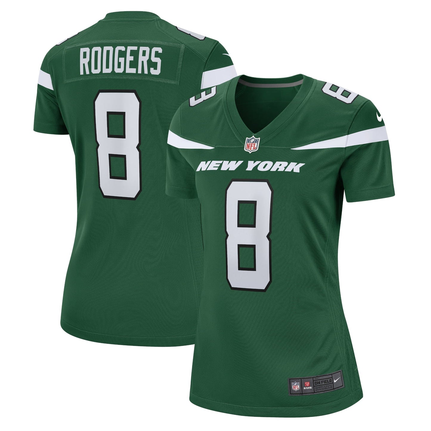 Women's Nike Aaron Rodgers Gotham Green New York Jets Game Jersey
