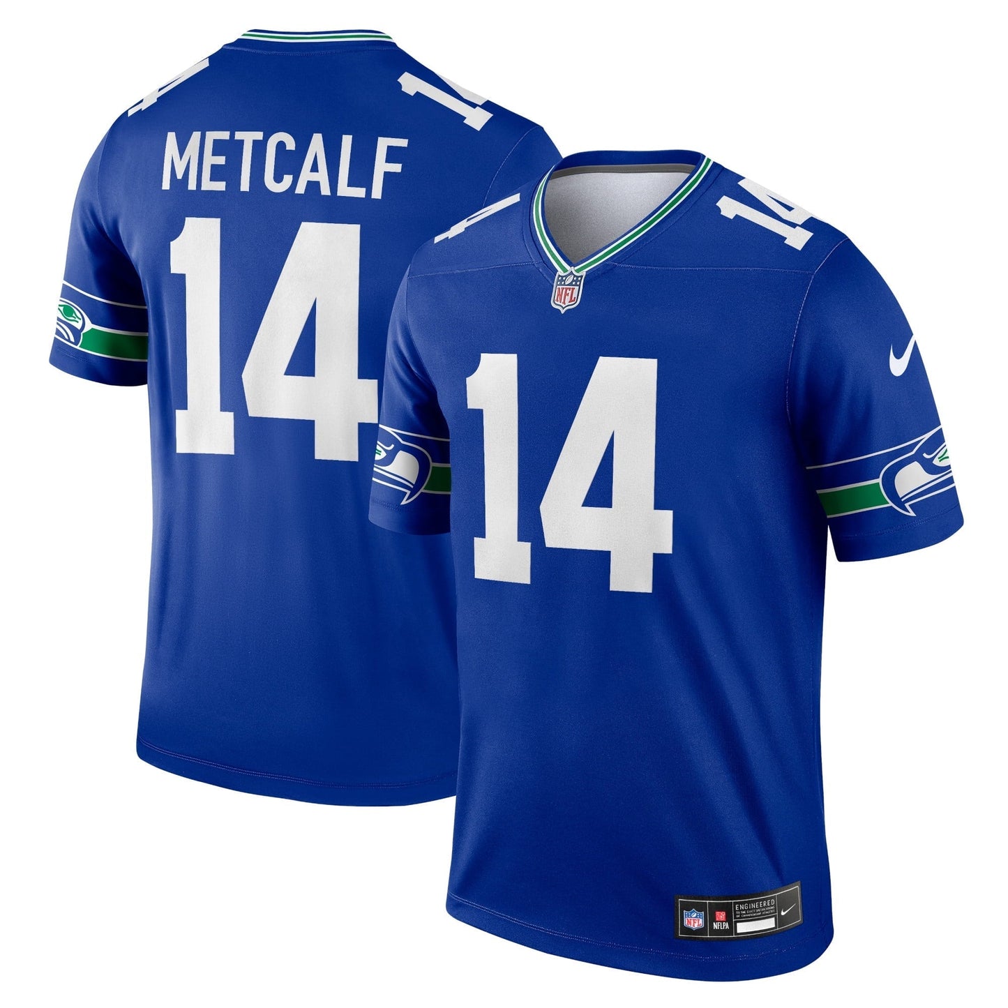 Men's Nike DK Metcalf Royal Seattle Seahawks Throwback Legend Player Jersey