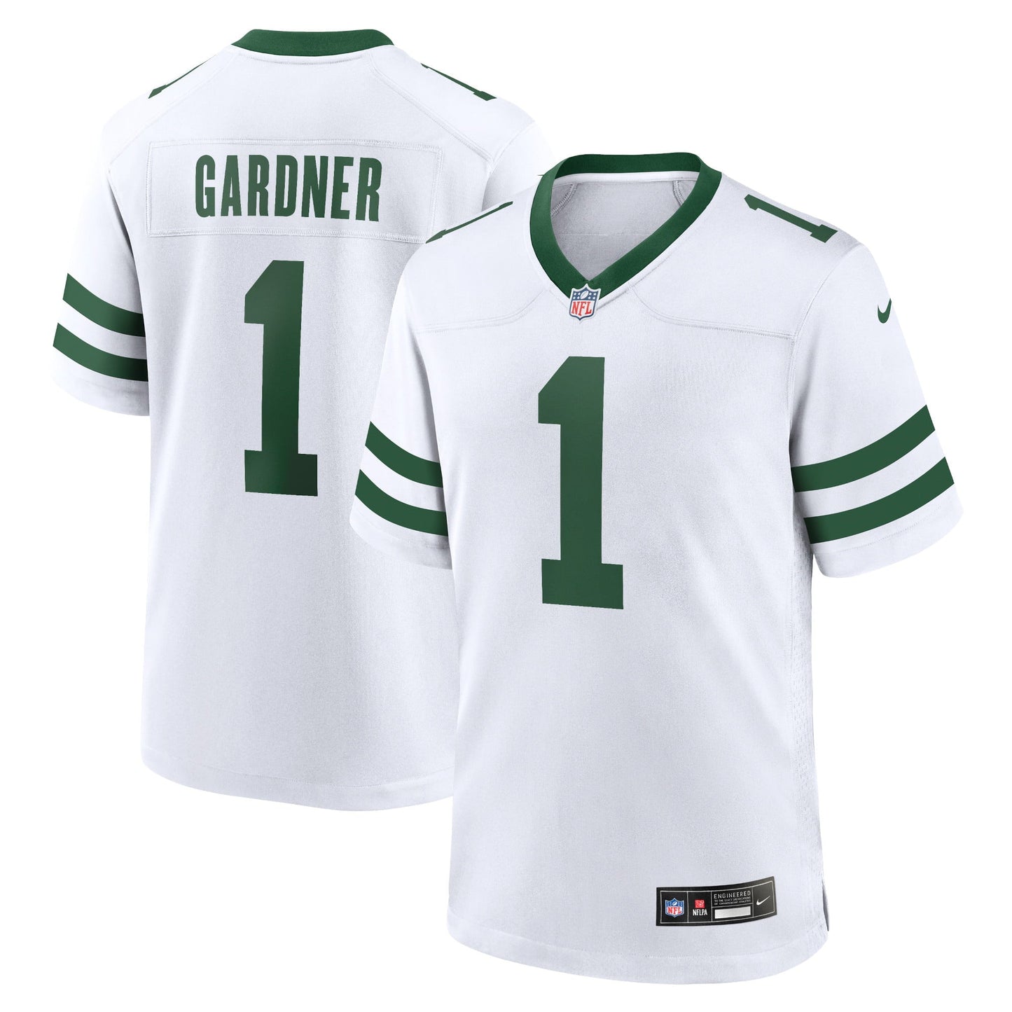 Men's Nike Ahmad Sauce Gardner White New York Jets Legacy Player Game Jersey