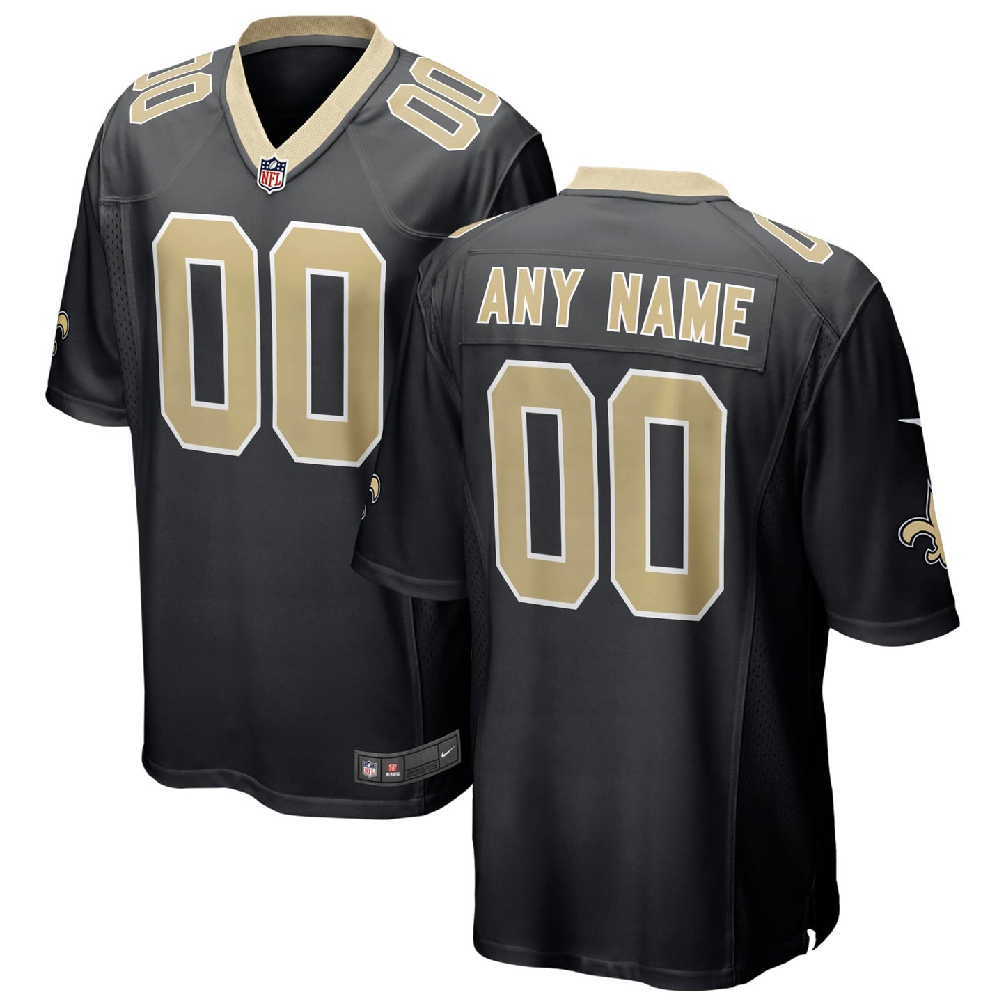 New Orleans Saints Nike Custom Game Jersey - Black