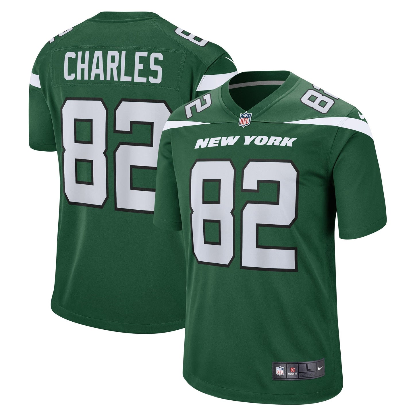 Men's Nike Irvin Charles Gotham Green New York Jets Game Player Jersey