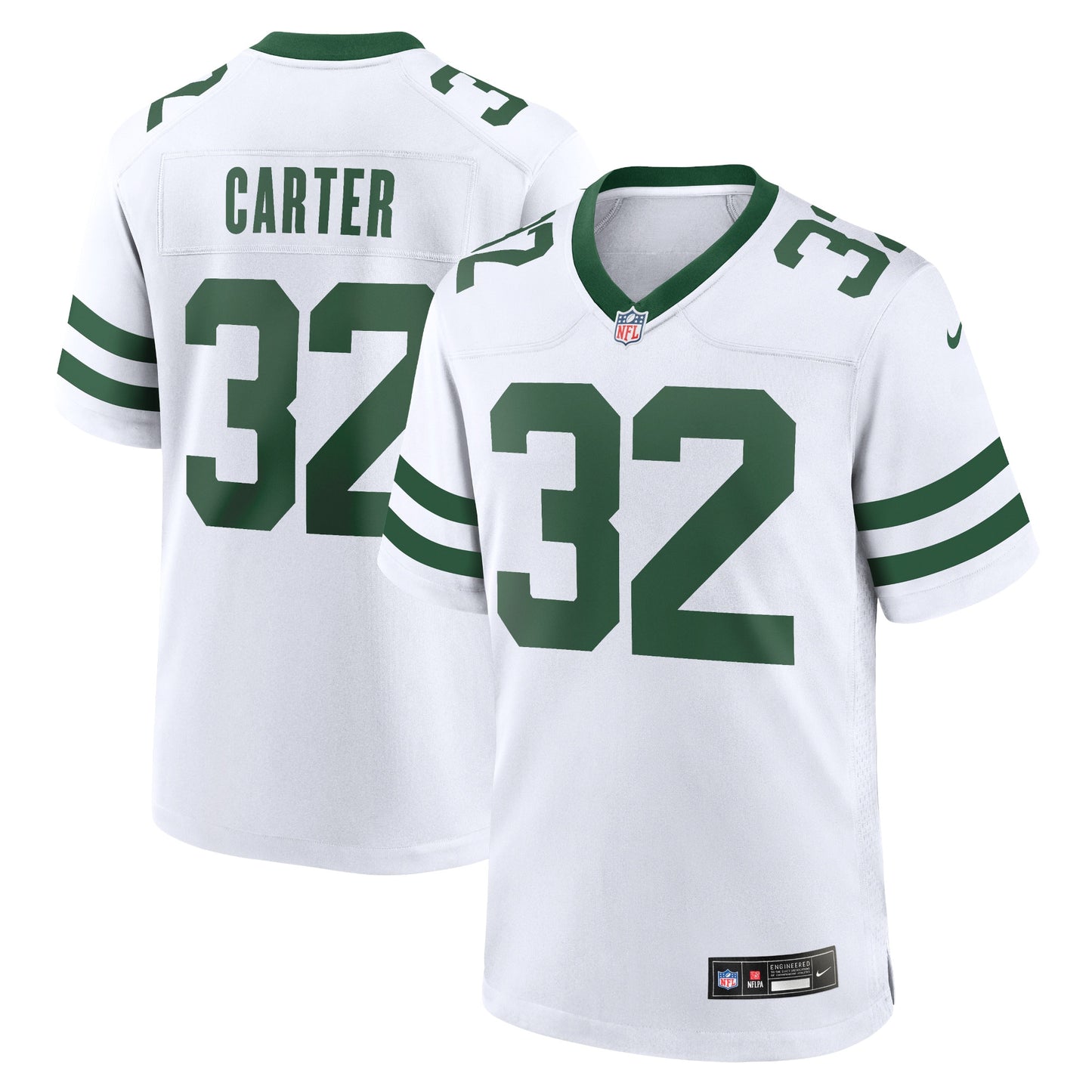 Michael Carter New York Jets Nike Legacy Player Game Jersey - White