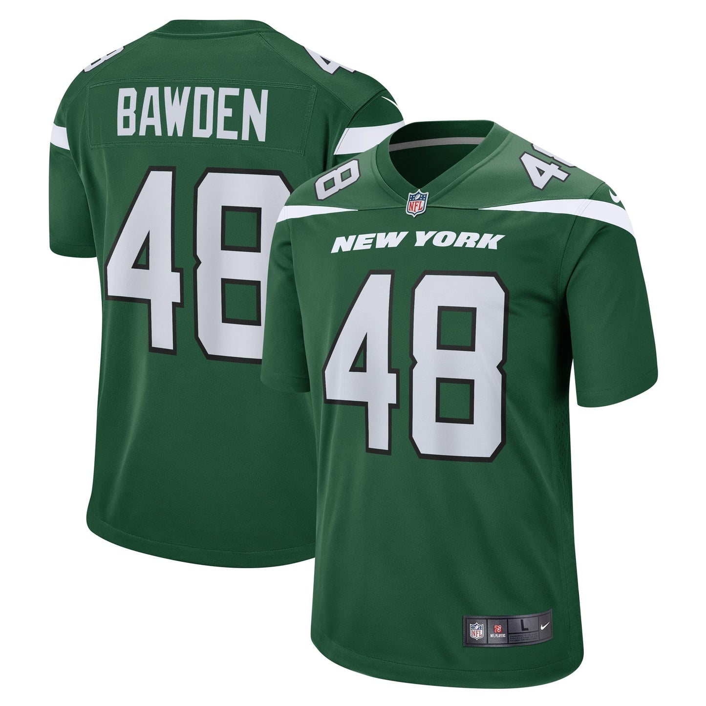 Women's Nike Nick Bawden Gotham Green New York Jets Game Player Jersey