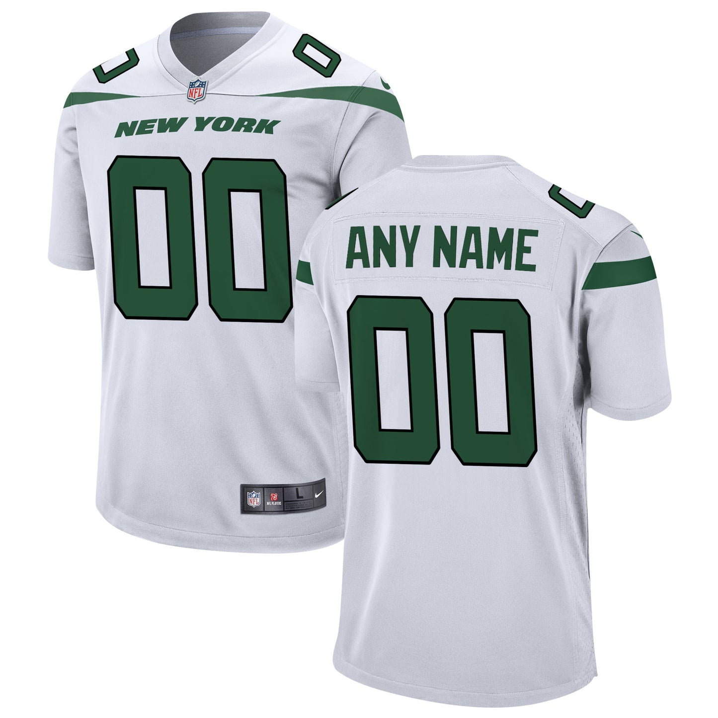 New York Jets Nike Custom Game Jersey - White