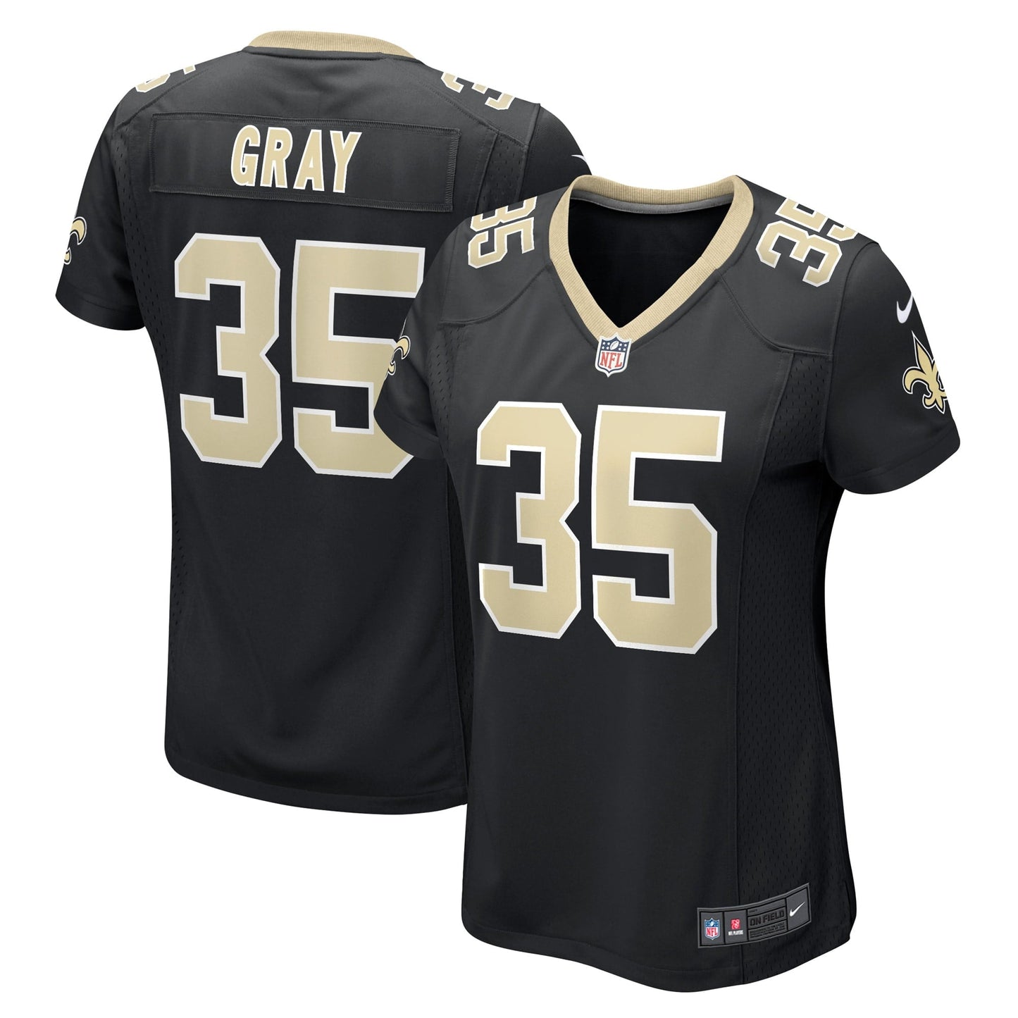 Women's Nike Vincent Gray Black New Orleans Saints Game Player Jersey