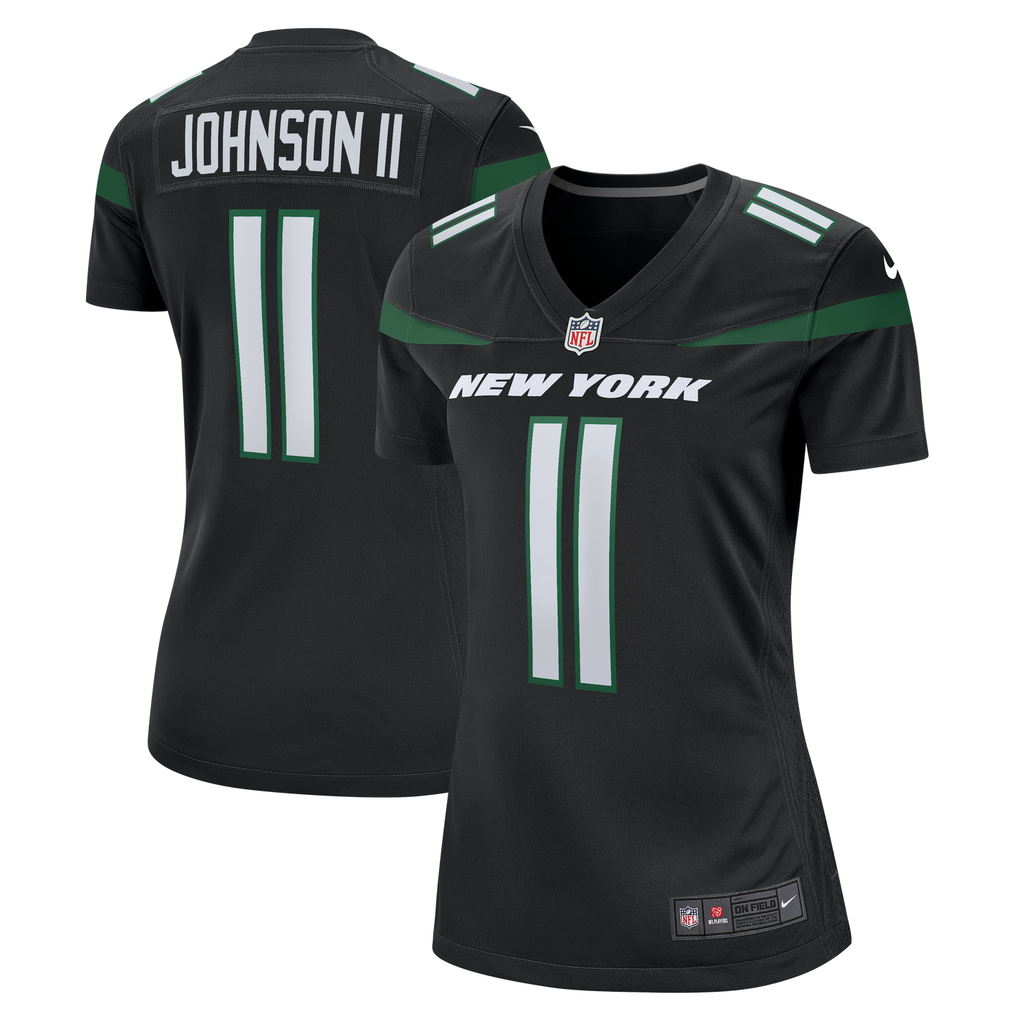 Jermaine Johnson II New York Jets Nike Women's Alternate Game Jersey - Stealth Black