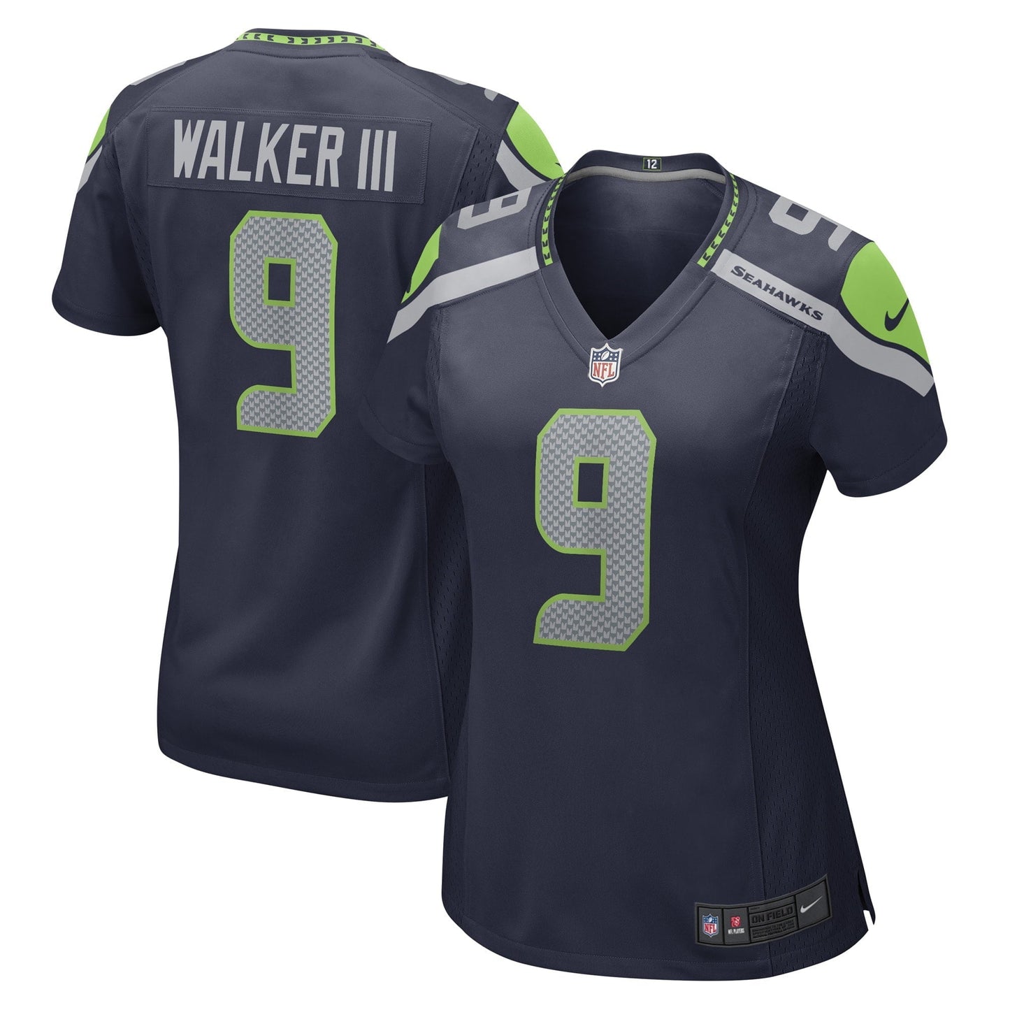Women's Nike Kenneth Walker III College Navy Seattle Seahawks Game Player Jersey