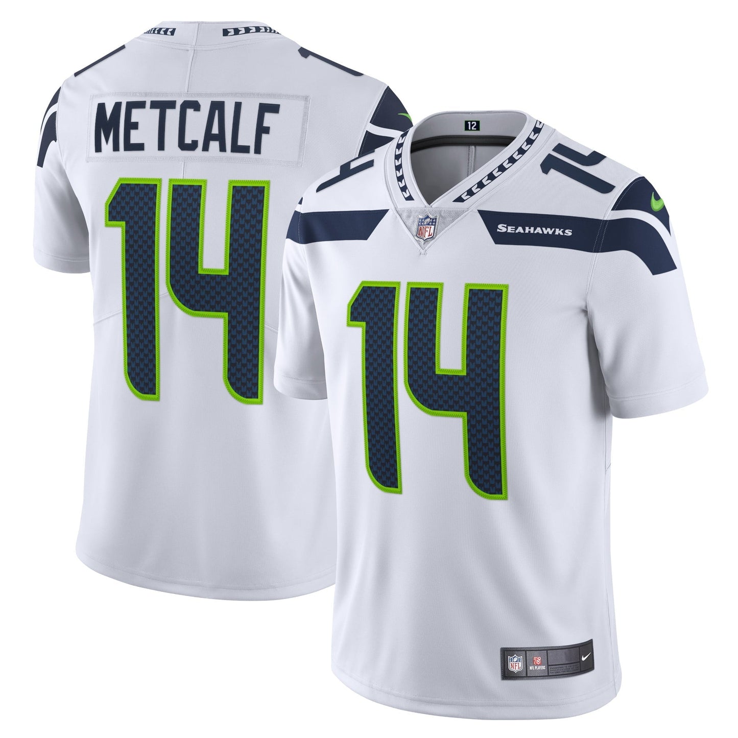 Men's Nike DK Metcalf White Seattle Seahawks Vapor Limited Jersey