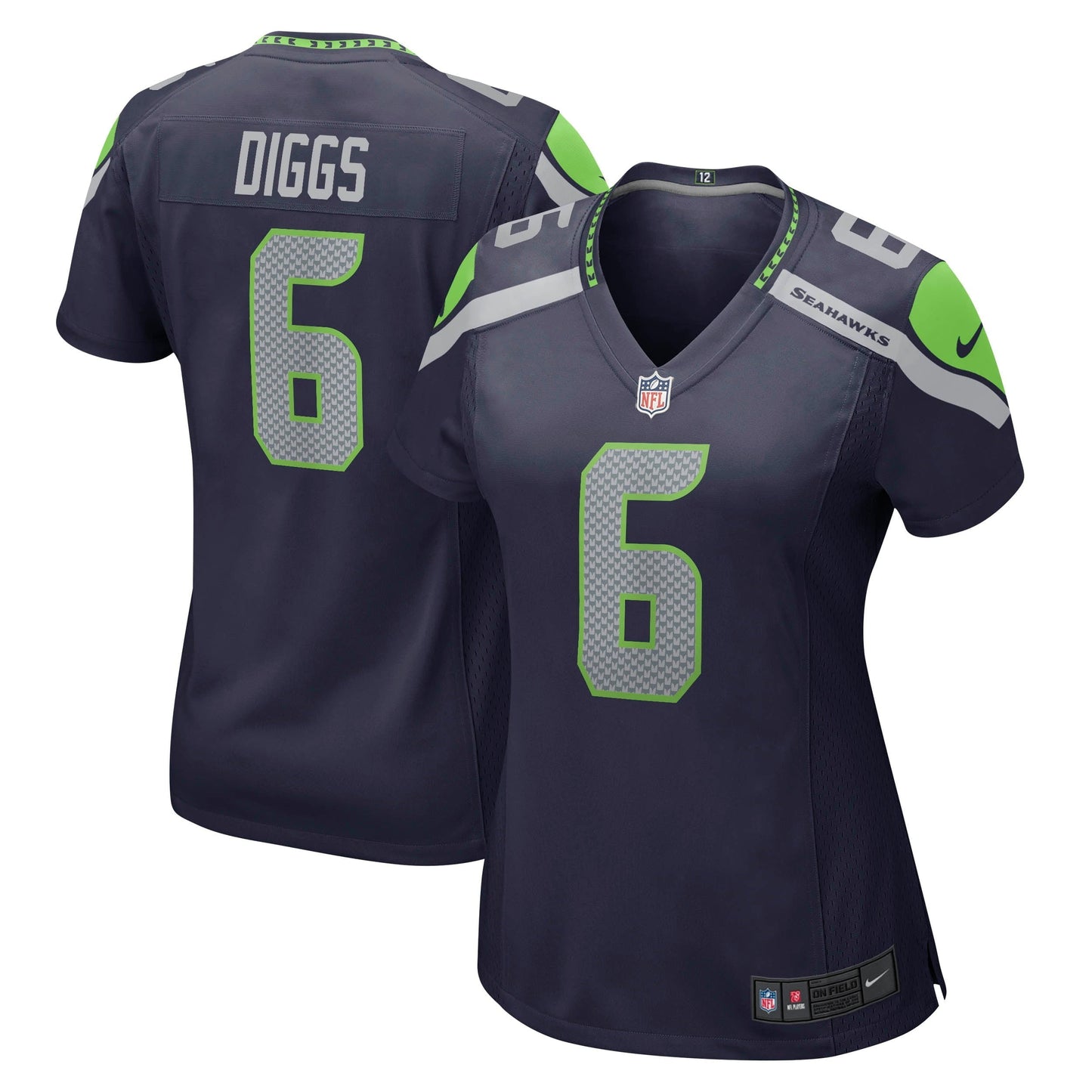 Women's Nike Quandre Diggs College Navy Seattle Seahawks Player Game Jersey