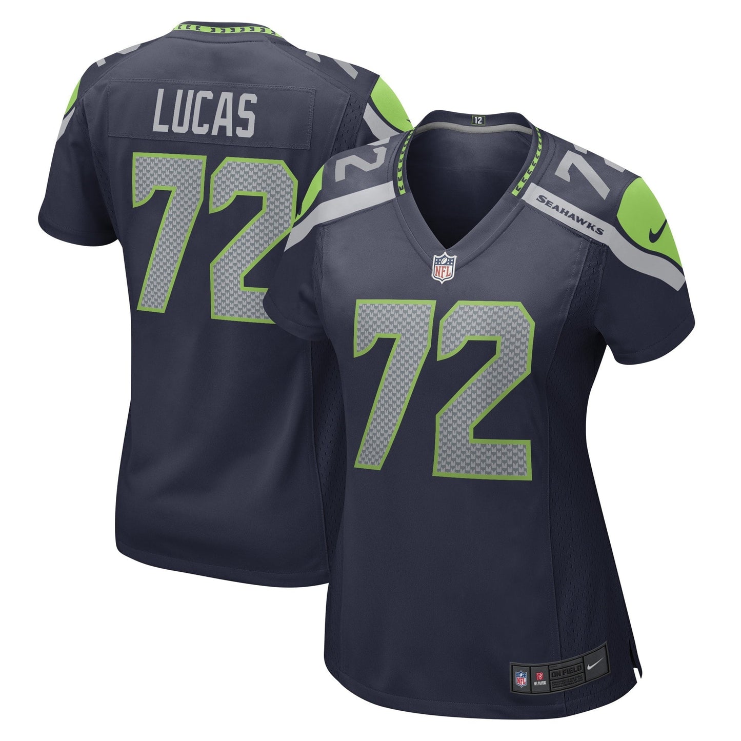 Women's Nike Abraham Lucas College Navy Seattle Seahawks Game Player Jersey