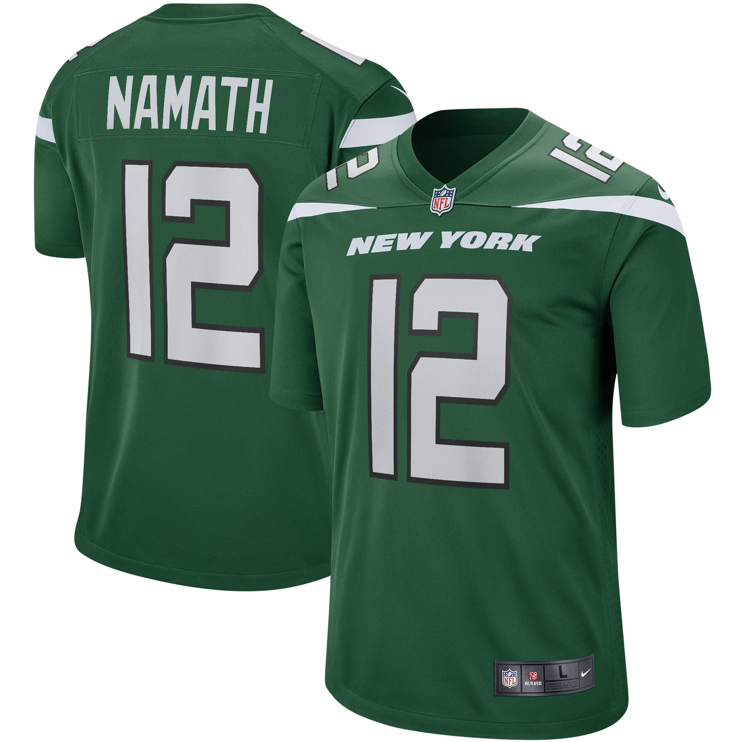 Joe Namath New York Jets Nike Game Retired Player Jersey - Gotham Green