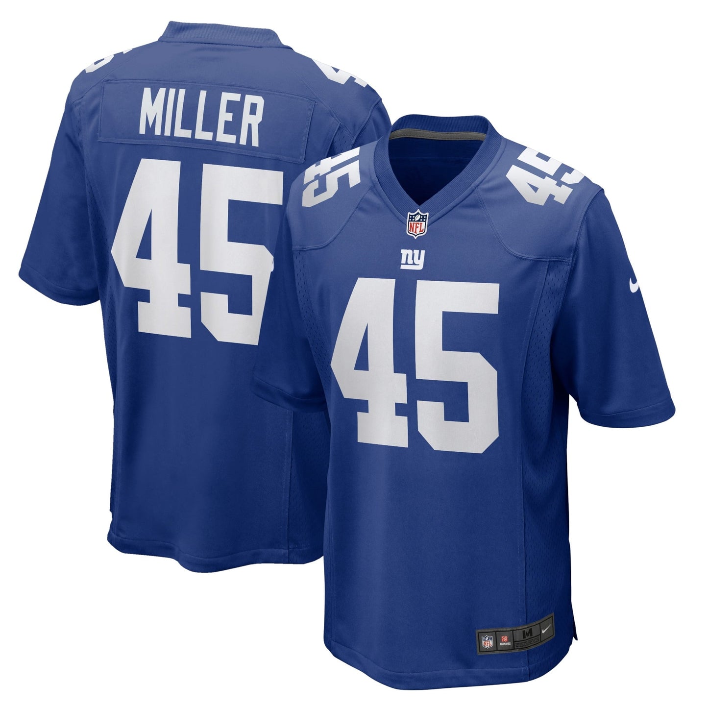 Men's Nike Dre Miller Royal New York Giants Home Game Player Jersey