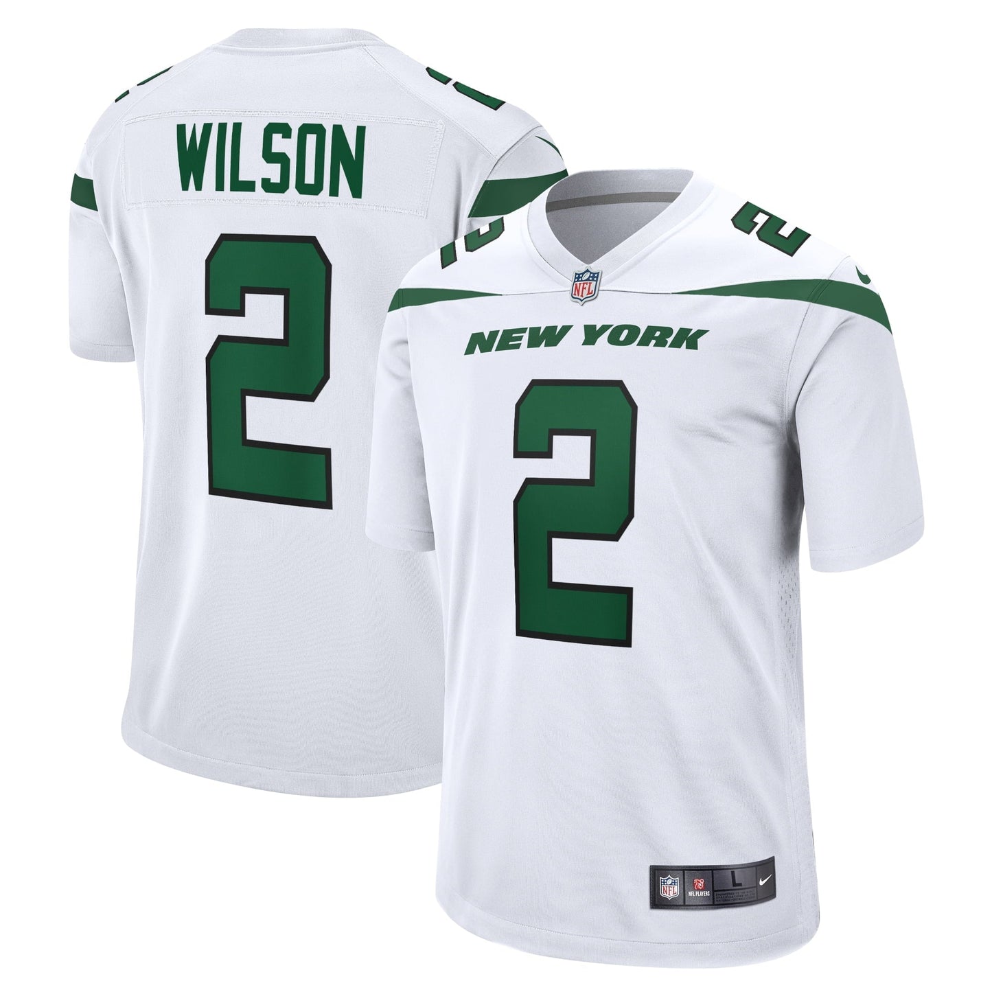 Men's Nike Zach Wilson White New York Jets White Game Jersey