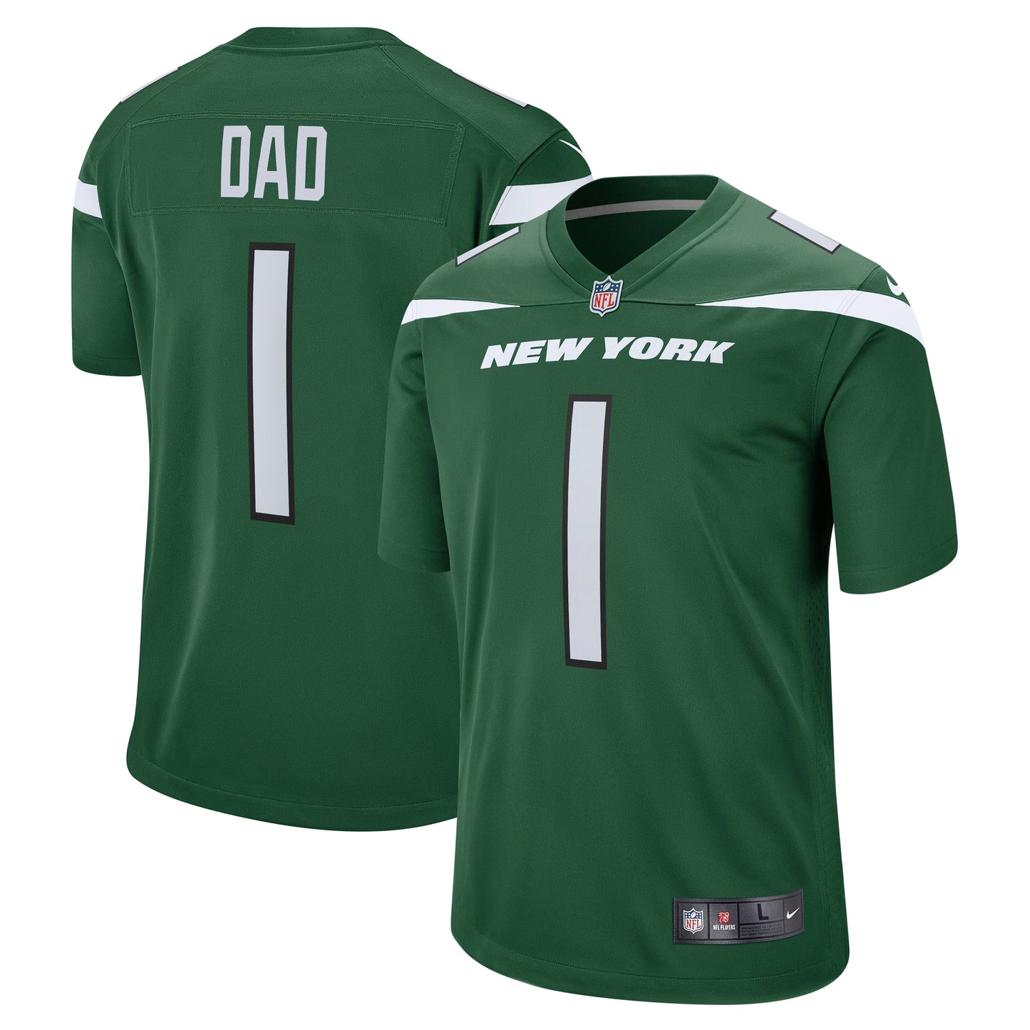 Number 1 Dad New York Jets Nike Game Jersey - Gotham Green