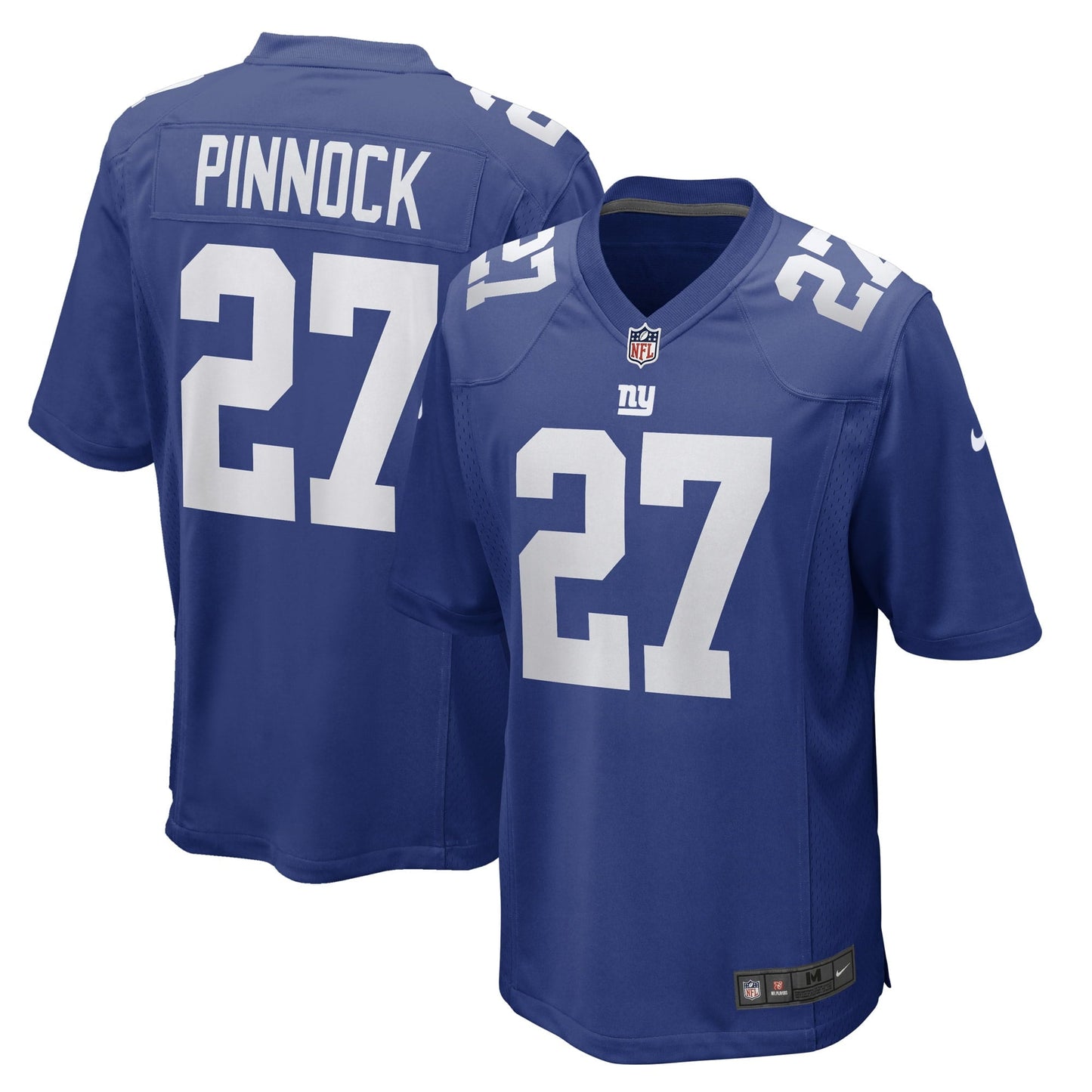 Men's Nike Jason Pinnock Royal New York Giants Game Player Jersey