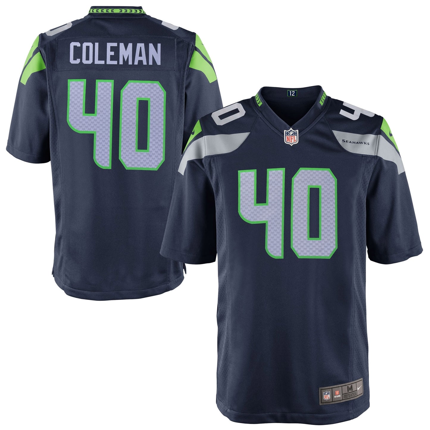 Derrick Coleman Seattle Seahawks Youth Nike Team Color Game Jersey - College Navy