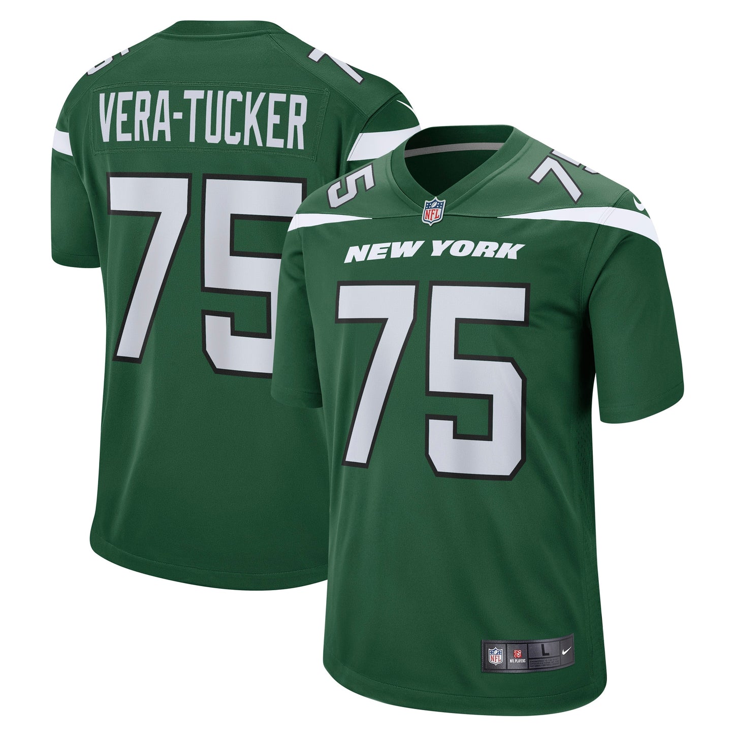 Alijah Vera-Tucker New York Jets Nike Game Player Jersey - Gotham Green