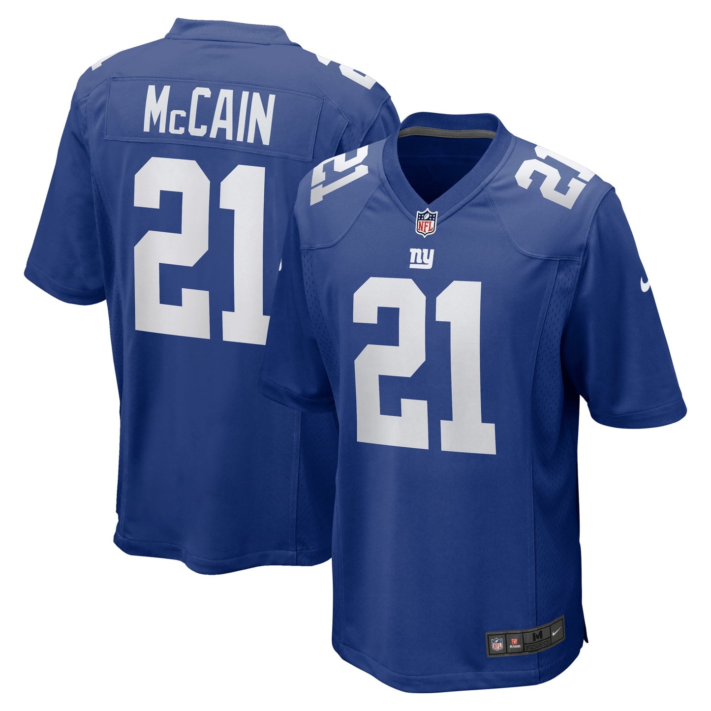 Men's Nike Bobby McCain Royal New York Giants Game Player Jersey