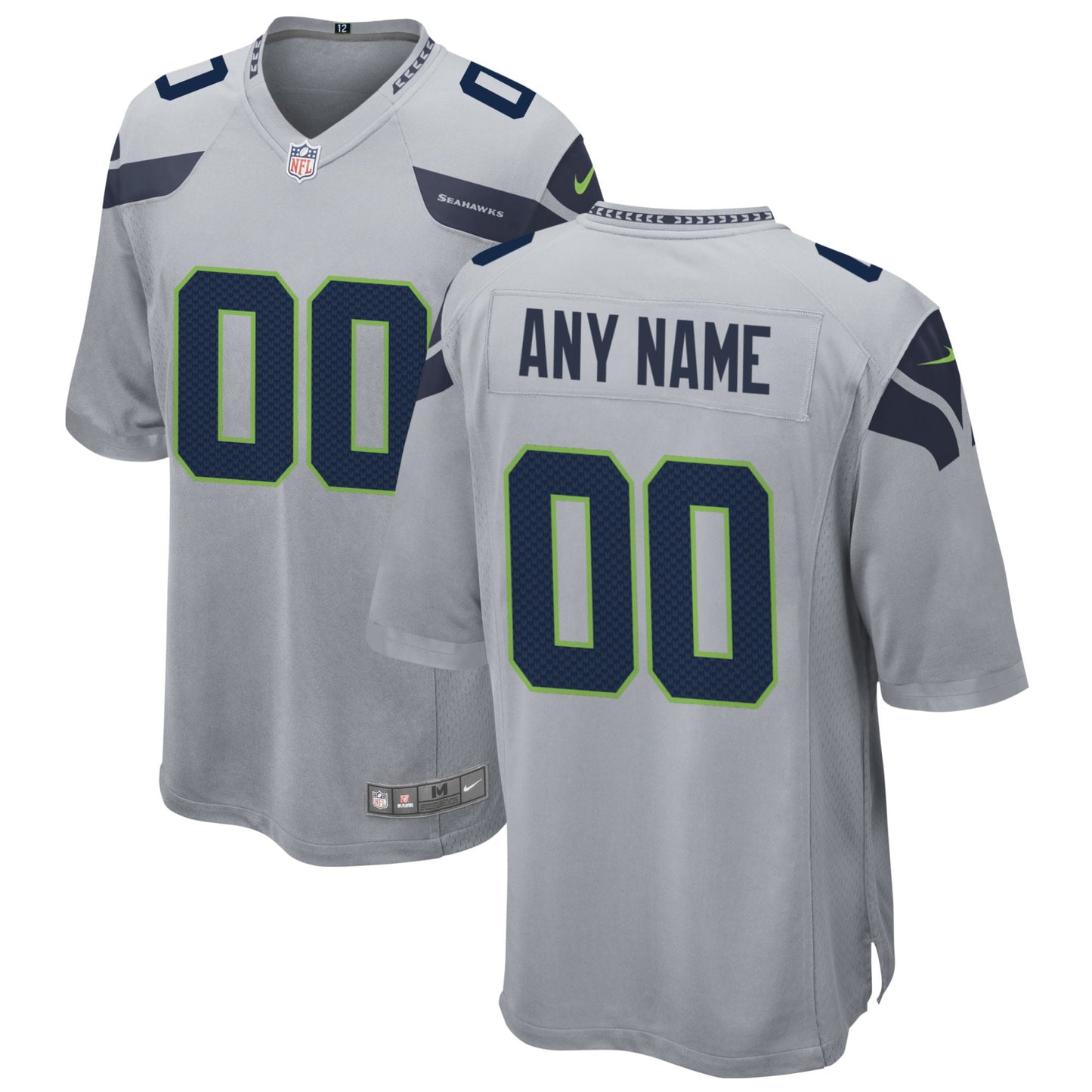 Seattle Seahawks Nike Alternate Custom Game Jersey - Gray