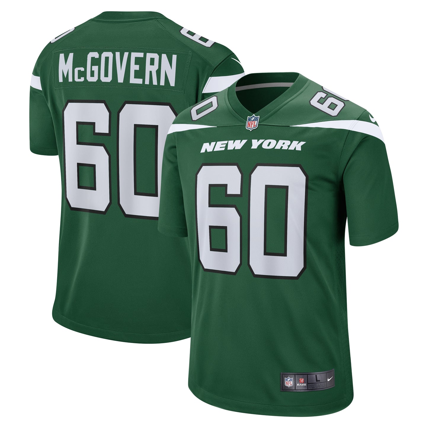 Connor McGovern New York Jets Nike Game Jersey - Gotham Green