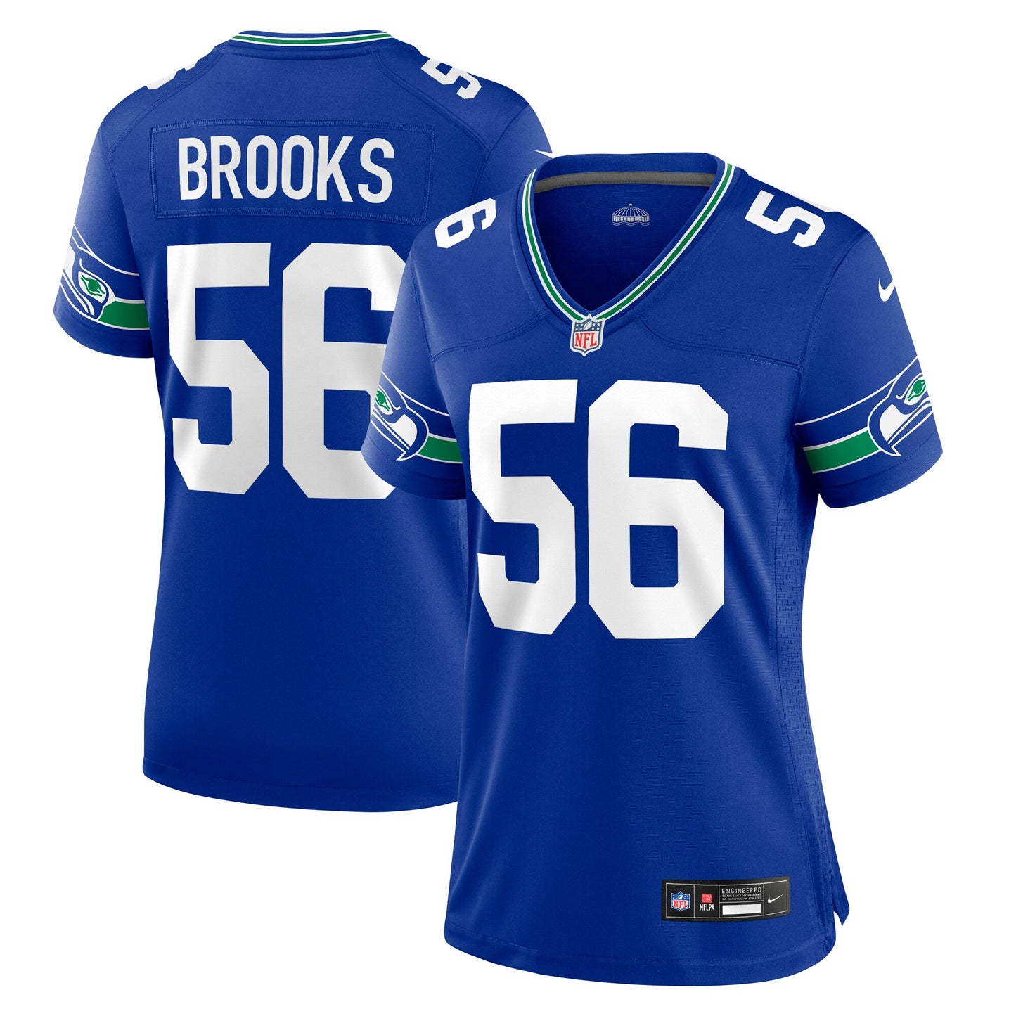Jordyn Brooks Seattle Seahawks Nike Women's Throwback Player Game Jersey - Royal