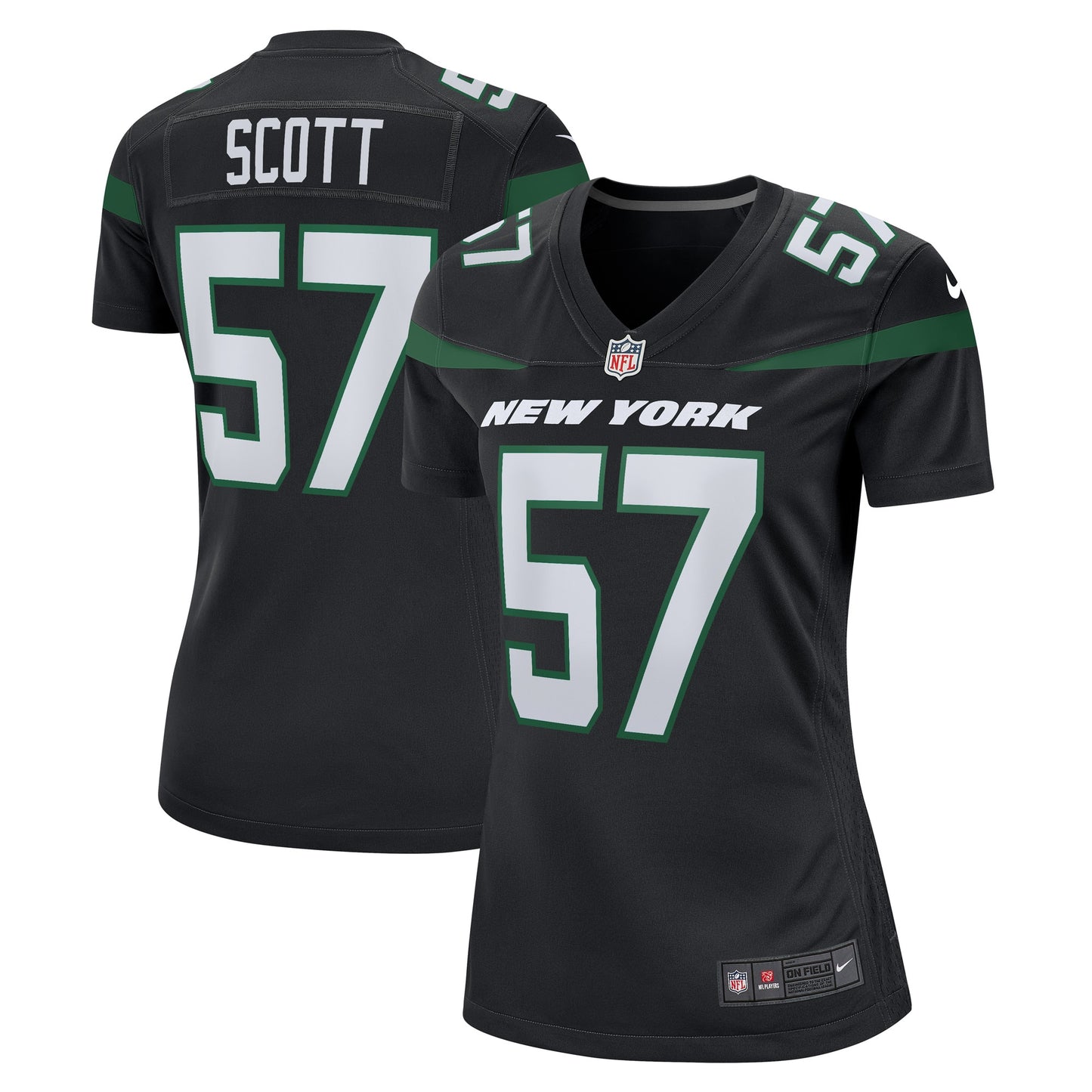 Bart Scott New York Jets Nike Women's Retired Player Jersey - Black