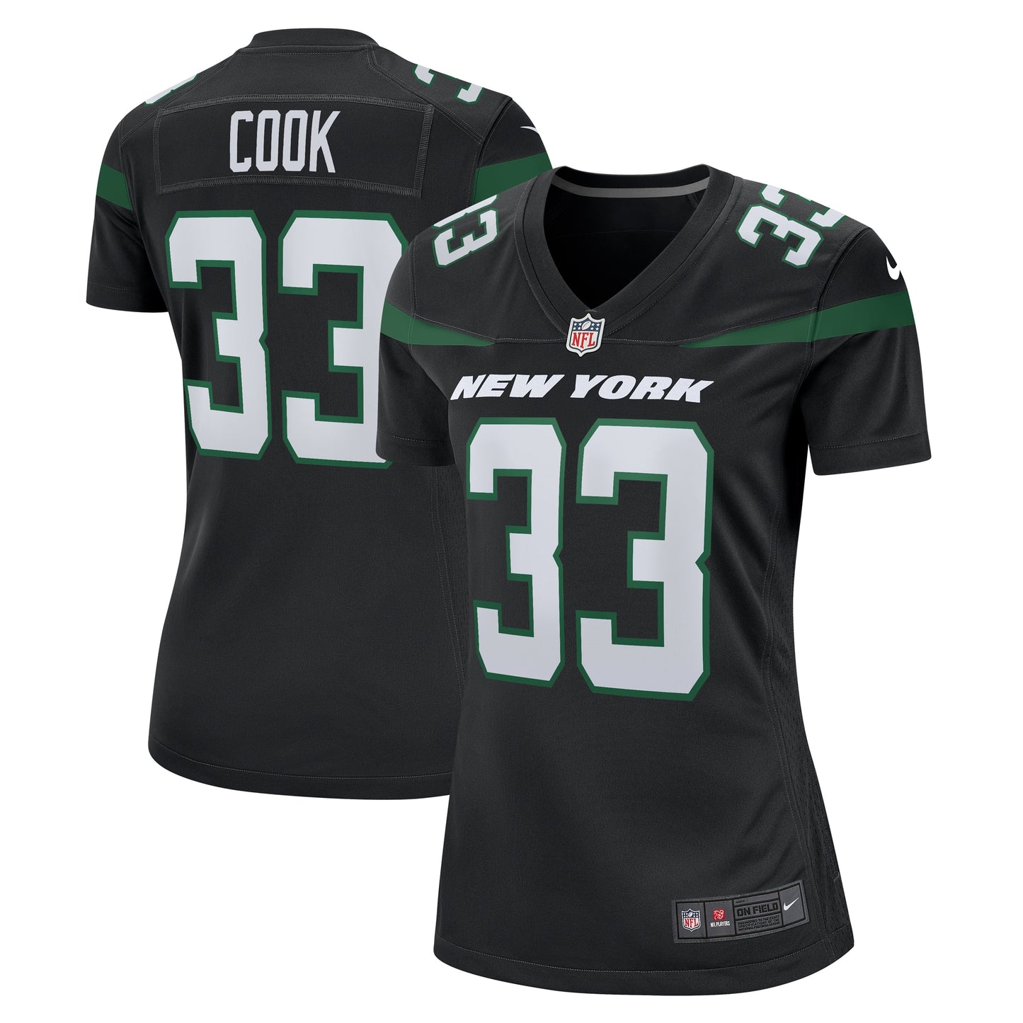 Dalvin Cook New York Jets Nike Women's Alternate Game Player Jersey - Stealth Black